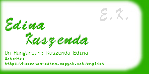 edina kuszenda business card